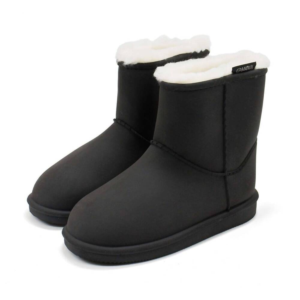 NEW BOATILUS girl's pepper 20 lined rain boots in black